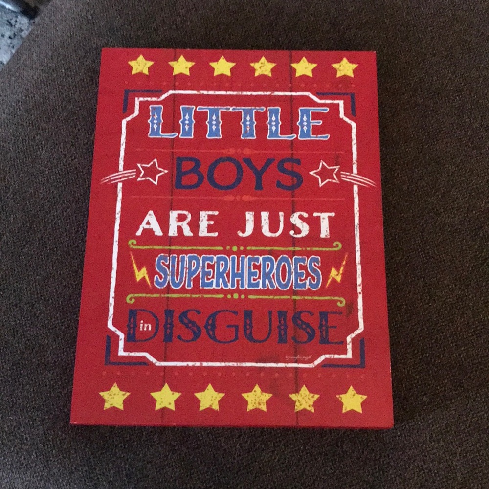 Boys wooden wall decor